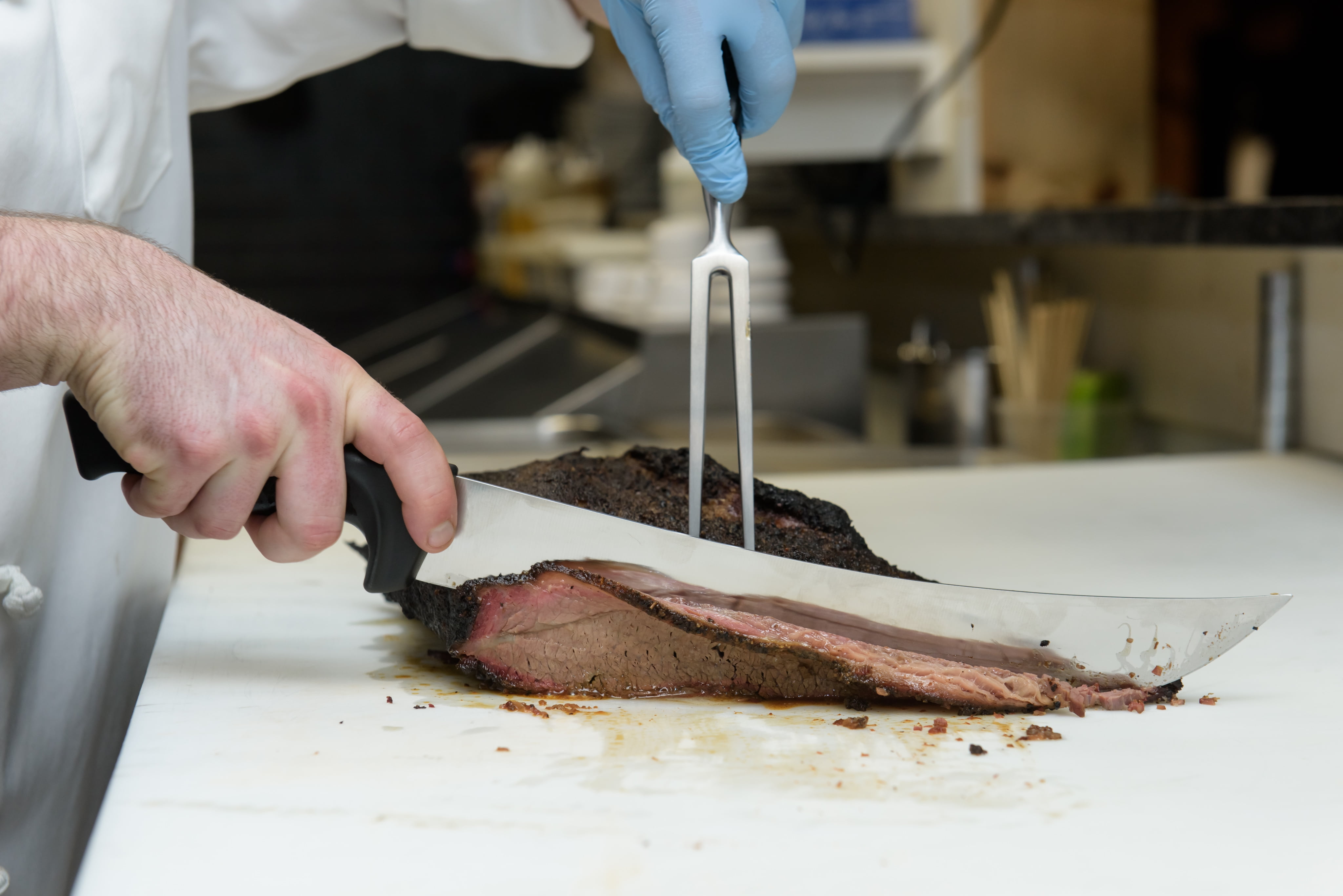 Ergo Chef Prodigy Series 12" Cimeter Curved High Carbon Stainless Steel Blade - Breaking Knife - Butcher's Meat Knife, Ergonomic Non-Slip Handle