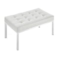 thumbnail image 2 of Modway Loft Tufted Medium Upholstered Faux Leather Bench, White, 2 of 2