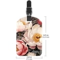 thumbnail image 6 of Square 2Pack PU Leather Peony Cruise Luggage Tag with Privacy Cover and Name ID Tag for Travel Handbags Backpacks Luggage Tags, 6 of 6
