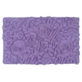 thumbnail image 2 of Home Weavers Bell Flower Collection Bathroom Rug 100% Cotton Tufted Bath Rugs, Soft Absorbent Bath Rugs, Non-Slip Bath Mats, Machine Washable, Bath Mats for Bathroom Floor, 21"x34" Rectangle, Purple, 2 of 9
