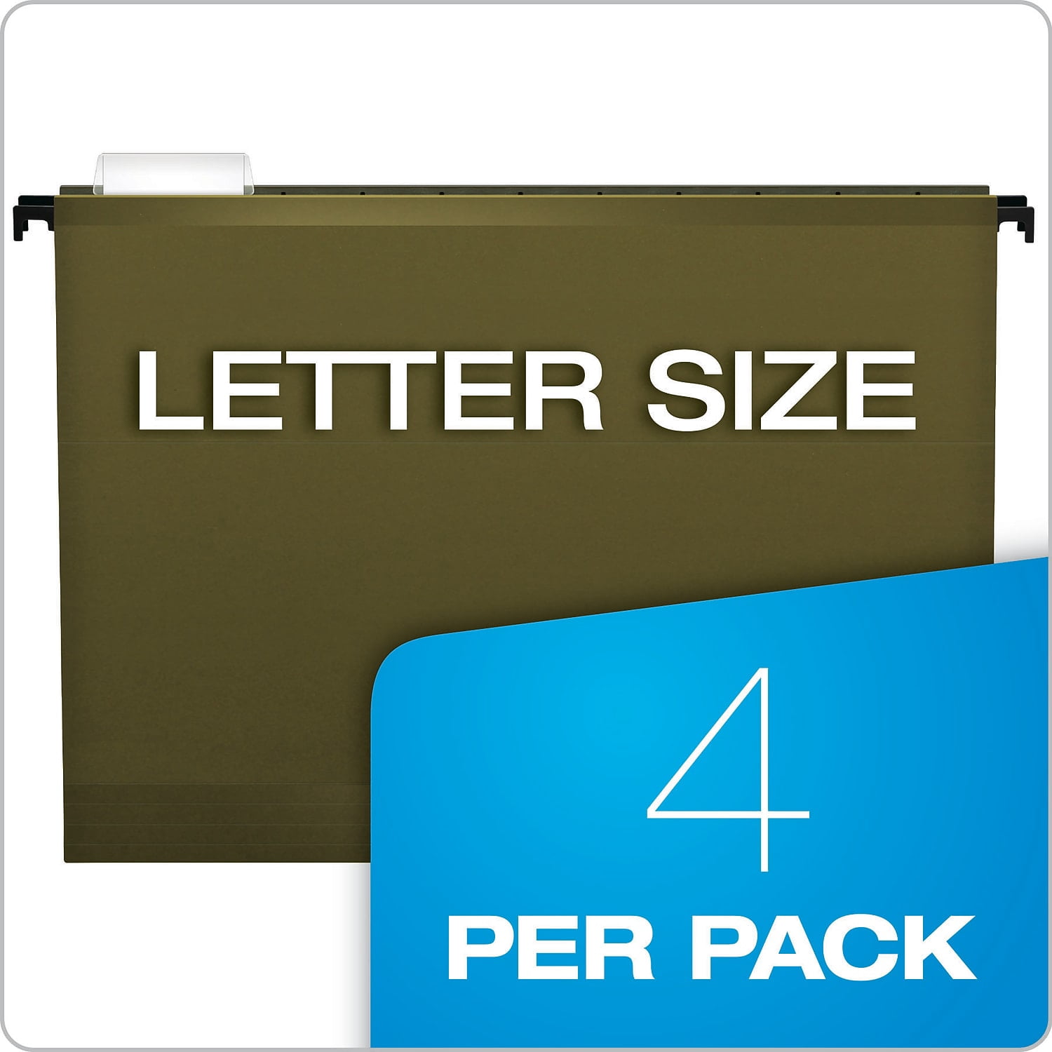 Pendaflex 9217 Hanging Pocket Files, Polypropylene, Letter, Green, 4/Pack, 1 Pack