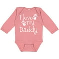 thumbnail image 3 of Inktastic I Love My Daddy Fathers Day Boys or Girls Long Sleeve Baby Bodysuit, 3 of 5