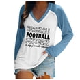 thumbnail image 1 of Chandails à Col Rond Légers Décontractés pour Femmes à Manches Longues, T-Shirt à Enfiler Imprimé Graphique de Football, Hauts Athlétiques pour Femmes, Coupe Ample, Chemises d'Été pour Femmes, Chemise d'Été pour Femmes, Chemise à Rayures pour Femmes, 1 of 4
