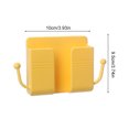 thumbnail image 4 of relayinert Wall Mounted Phone Charging Holder Remote Control Organizer Plastic Multifunctional Earphone Office Storage Box Yellow 1Set, 4 of 6