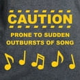 thumbnail image 3 of CafePress - Caution Prone To Sudden Outbursts Of Song T Shirt - Women's Traditional Fit Dark T-Shirt, 3 of 4