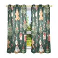 thumbnail image 6 of Yayeee Window Curtains Set of 2 for Living Room Light Filtering 63"x42", Green Christmas Trees, 6 of 7