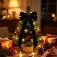 thumbnail image 5 of Talqzovs Velvet Ribbon Bows Christmas Tree Decorations , 10.24x5.12in Christmas Bows for Wreaths for Tree Front Door Wreath Garland Holiday Decor, 5 of 6
