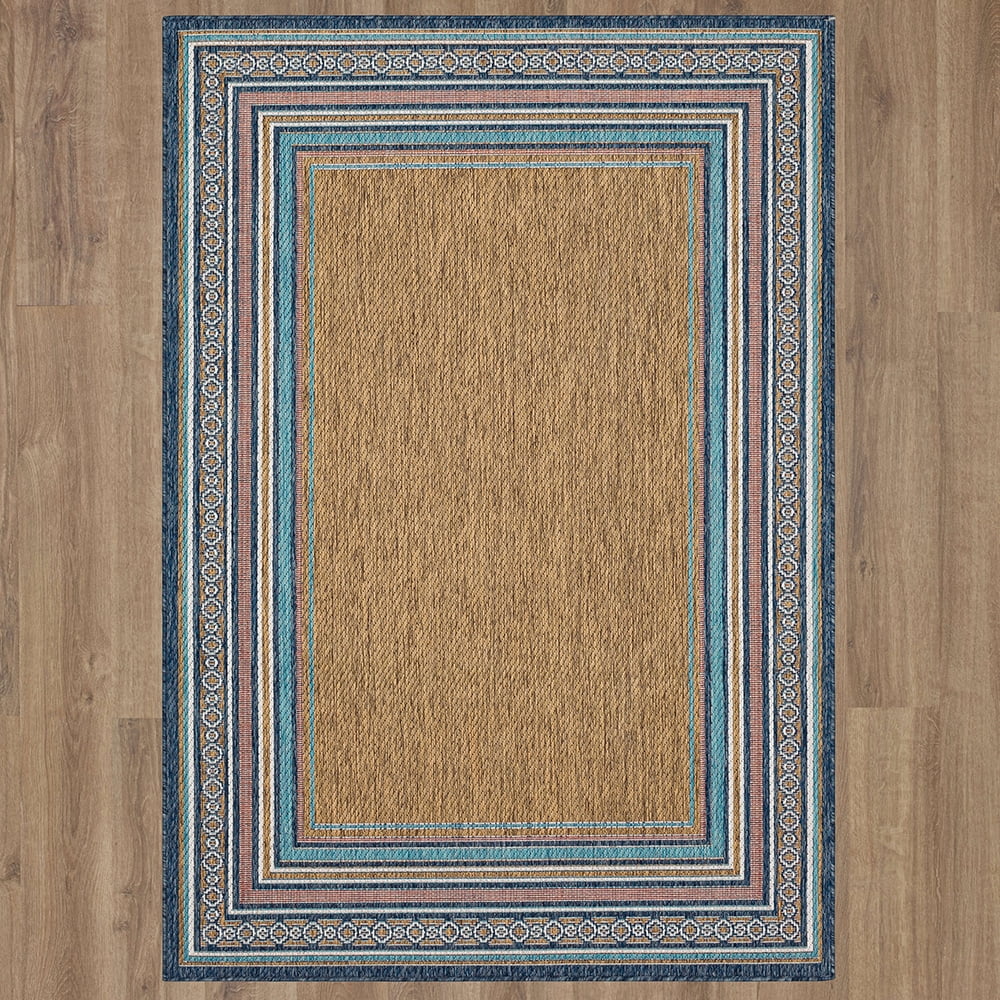 Mohawk Home Islamorada Stripe Outdoor Area Rug, Blue, 8' x 10'