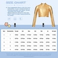 thumbnail image 6 of iiniim Girls Sequins Metallic Hip Hop Jazz Dance Crop Tops Long Sleeve Turtleneck Tank Tees Gymnastics Ballet Turquoise 12, 6 of 6