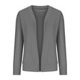 thumbnail image 5 of IROINNID Cardigan for Women Open Front On Sale Lightweight Cardigan Fitted Jacket Casual Office Cropped Outerwear,Dark Gray, 5 of 7