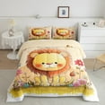 thumbnail image 2 of Erosebridal Cartoon Lion Bedding Twin Comforter Set,Floral Flower Down Comforter,Animal Decor,2-Piece, 2 of 8