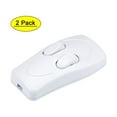 thumbnail image 1 of Interruptor de cordón en línea Uxcell AC 250V 1A Dúplex On-Off para luz de escritorio, paquete de 2, 1 of 5