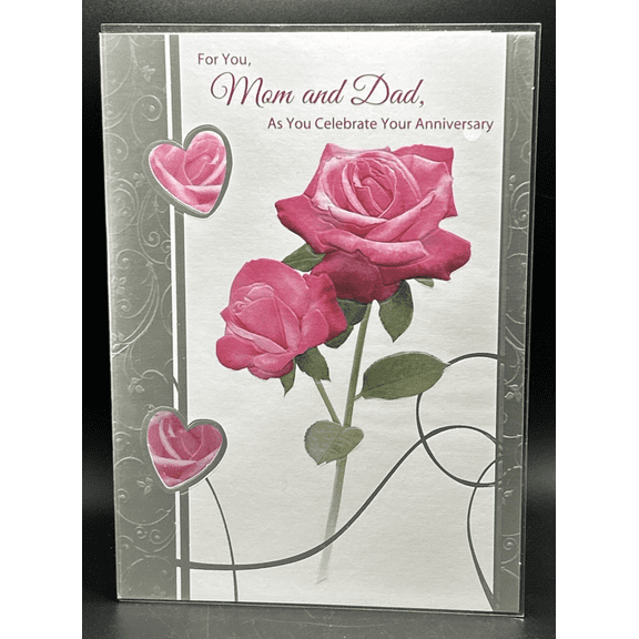 For Mom and Dad on Your Anniversary Greeting Card w/Envelope
