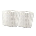 thumbnail image 1 of Cathoe 2pcs Foldable Plastic Laundry Baskets with Handles Laundry Hamper for Bathroom, 1 of 5