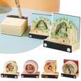 thumbnail image 1 of 2024 bloc de notas, calendario de cuadernos de escritorio, bloc de notas, árbol de escritorio, regalo 3d, casa de papel decorada, árbol de notas romántico, 1 of 5