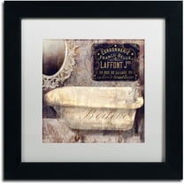 Trademark Fine Art "Le Bain Paris I" Canvas Art by Color Bakery White Matte, Black Frame