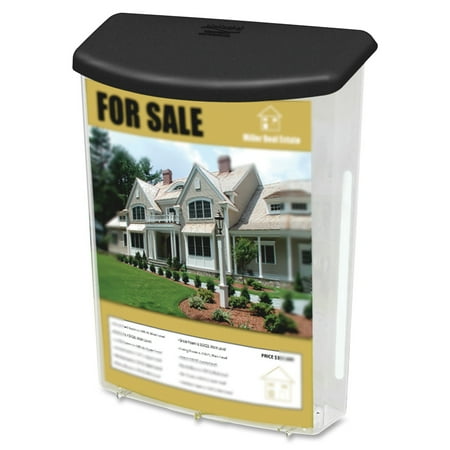 Deflect-O® Outdoor Literature Box, 13 1/8"H x 10"W x 4 1/2"L, Clear