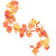 Amosfun Artificial Autumn Maple Leaves Vine Thanksgiving Halloween