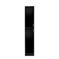 thumbnail image 7 of 74.8'' Tall Kitchen Pantry Cabinet, Floor Freestanding Storage Cabinet with Inadjustable Shelves and Two Doors, Narrow Tall Cupboard for Dining Room, Living Room, Bedroom, Entryway, Black, 7 of 7