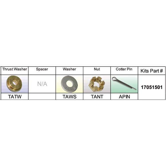 SOLAS 17051501 TA-PKT Propeller Kit for Nissan/Tohatsu 9.9-20 HP