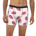 thumbnail image 6 of Sigee Hand Drawn Strawberry for Men's Boxer Briefs,Moisture Wicking and Breathable Medium, 6 of 9