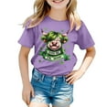 thumbnail image 2 of lnmuld Tops for Teens St Patrick's Day Themed Casual Short Sleeve Tee for Toddler Girls and Boys Size:12-18 Months, 2 of 3