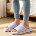 thumbnail image 6 of CHICVOMEY Slippers for Women Cozy Soft Lightweight Slip-On House Slippers Linen Cotton House Shoes with Memory Foam for Bedroom Indoor Slippers, 6 of 9