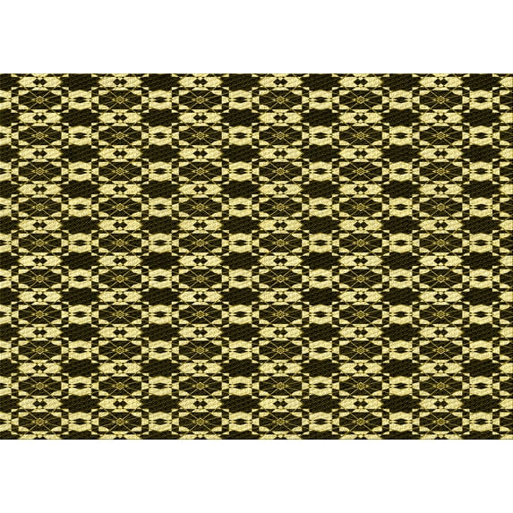 Ahgly Company Machine Washable Indoor Rectangle Transitional Metallic Gold Area Rugs, 6' x 9'