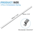 thumbnail image 2 of Uxcell 2 Pack Ressorts d'Extension 0.8x4x300mm, Ressort de Compression en Acier Inoxydable 304 avec Double Crochet pour Réparations Industrielles Maison Argent, 2 of 6