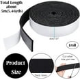 thumbnail image 2 of 16.4ft x 1.6Inch Self Adhesive Felt Tape Black Adhesive Felt Strip Sticky Back Felt Non Slip Felt Furniture Pads for Protecting Hardwood Floors Chair Wall Protector 5mm Thick, 2 of 9