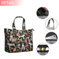 thumbnail image 2 of Schnauzer with Pioneer Flower Travel Tote Bags for Women Carry On,Large Weekender Bags for Women Travel,Multi Functional Duffle Bag for Work,Shopping,Sports, 2 of 5