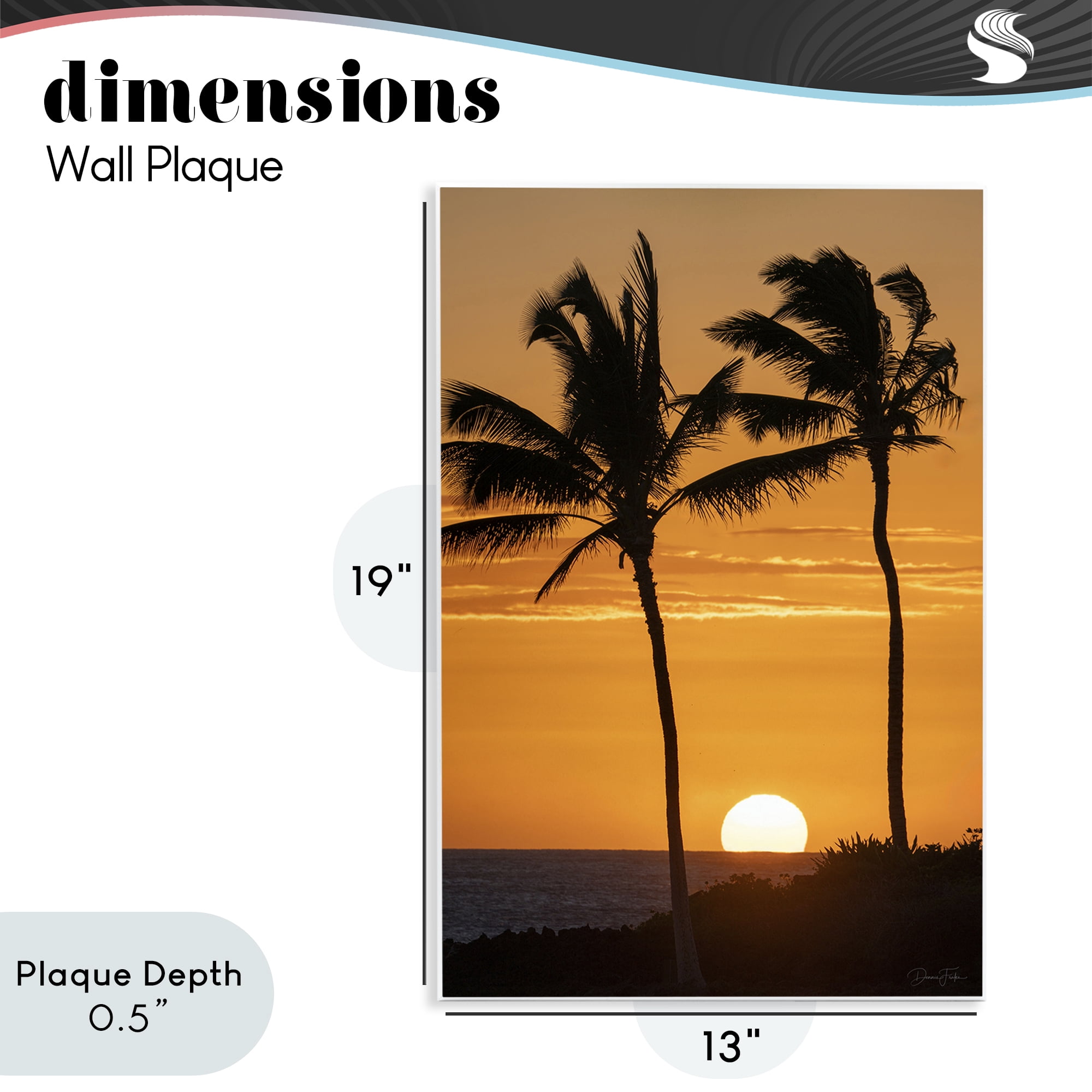 Stupell Industries Sunset Through Palm Trees Wall Plaque Art, design by Dennis Frates