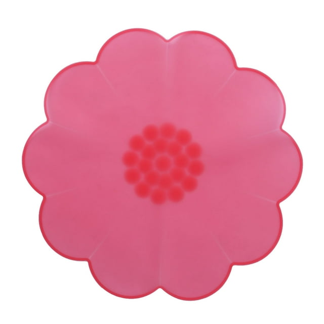 MasteelfCA Flower Shape Silicone Bowl Covers Stretch Food Saver Wraps Reusable Expandable Food Lids (Rose Red)