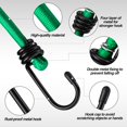 thumbnail image 5 of Woeilo 24 Inch Bungee Cord with Hooks, 4 Pack Superior Rubber Heavy Duty Straps Strong Elastic Rope for Outdoor Tent, Luggage Rack, Camping, Cargo, RV, Bike, Transporting, Storage, Green Green 24", 5 of 5