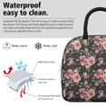 thumbnail image 3 of Lunch Bag Lunch Box for Women Reusable Insulated Lunch Cooler Bags,Large Capacity for Work Travel Picnic,Water-Resistant Pioneer Colorful Floral Lunch Tote Bag Gifts for Woman Mom Black, 3 of 6