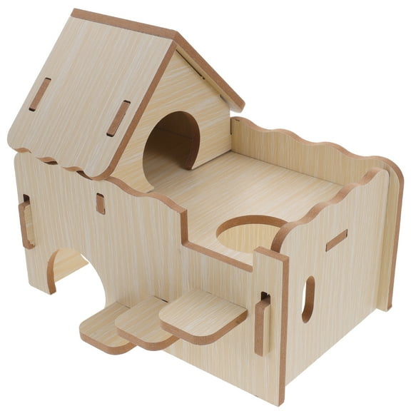 unbranded Wooden House Toy Guinea Pig Hamster Cage Accessories Apparel
