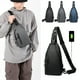 thumbnail image 1 of Bolso pectoral para hombre | Mochila bandolera para el hombro | Nylon ligero multifuncional | Resistente al agua | Múltiples compartimentos | Moda Casual | 32x16x7cm | Para la escuela, el, 1 of 9