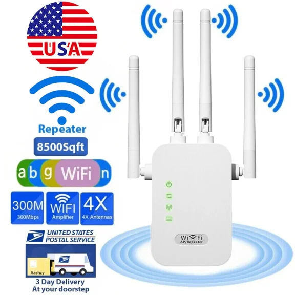 Wifi Range Extender Repeater 300Mbps Wireless Amplifier Router Signal Booster