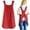 Red, variant on ZZERHUOO Adjustable Bib Apron With Long Coverage For Maximum Kitchen And Comfortable All Day Wear Women Cooking Apron Set Full Bib Apron with Pockets Waitress Aprons with 3 Pockets for Women Dog for