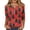 Vermilion-B#50811aa, variant on Trgacdwlo Christmas Henley Shirts for Women Xmas Tree Graphics 3/4 Length Sleeve Womens Tops V Neck Button Festival Xmas Blouses for Women