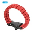 thumbnail image 3 of Uxcell Survival Paracord Bracelets, Braided Paracord Bracelet, Red, 3 of 5