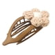 thumbnail image 3 of Pinza de ganchillo para el pelo: Coletero de flores tejidas para cabello fino y grueso - Horquillas para medio moño - Pasador de pelo de fijación fuerte - Accesorios de playa hawaianos, 3 of 3