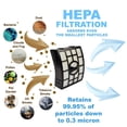 thumbnail image 4 of HQRP Filter Kit (HEPA+ Foam & Felt) for Shark NV831 NV835 NV830 series DuoClean Powered Lift-Away Vacuum, XHF650 XFF650 Replacement, 4 of 8