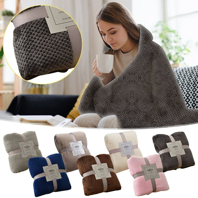 Xihbxyly Manta Polar Coral Gruesa Resistente a Los Arañazos, Franela Supersuave, Transpirable y Cálida, Ideal para Uso En Interiores y Exteriores, Regalo Perfecto para Hombres y Mujeres, Tamaño 110 X