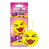 Areon Smile I Emoji Design Hanging Car Air Freshener, Bubble Gum Scent (Pack of 12)