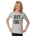 thumbnail image 3 of Cute Fashionista Attitude Just Chic Womens Fitted Plus Size Graphic Tee Brisco Brands 2X, 3 of 5