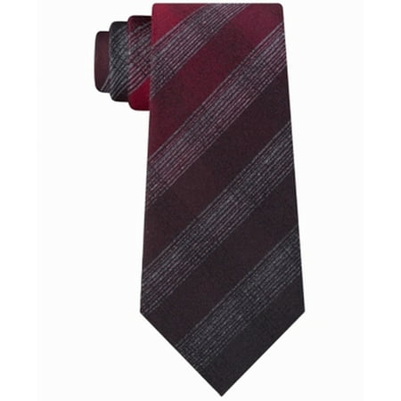 Kenneth Cole Reaction Men'sTonal Check Plaid Slim Silk Not Neck Tie Red Size Regular