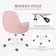 thumbnail image 3 of Silla de oficina HDHNBA de terciopelo, giratoria y con ruedas, rosa, 3 of 7