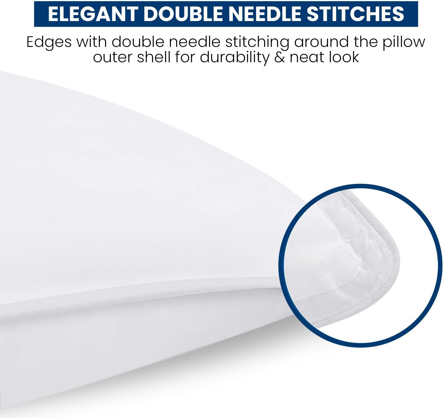 Ryotei Down Alternative Standard Pillows 12 Pack (20x26) – Firm Loft Hotel Quality Bed Pillow – 100% Cotton T-235 Cover – Hypoallergenic, Washable & Long-Lasting Cluster Fiber Pillows in Bulk