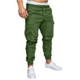 thumbnail image 2 of Guluxicc Cotton Gym Pants for Men Elastic Waist Drawstring Athletic Trousers with Pockets Summer Casual Running Pants, 2 of 8